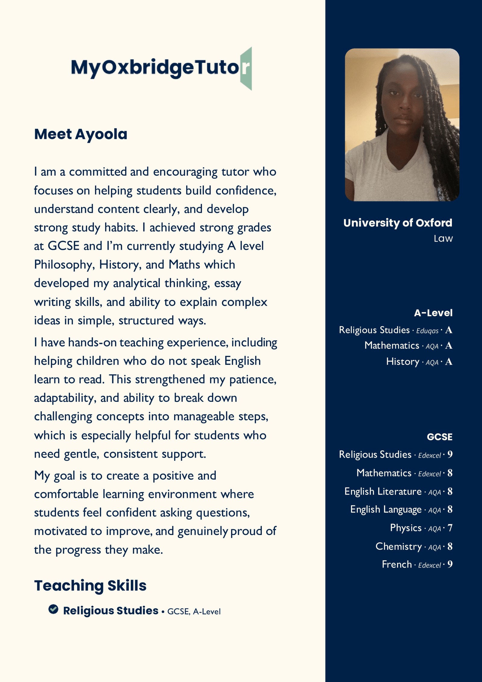 Meet Ayoola O