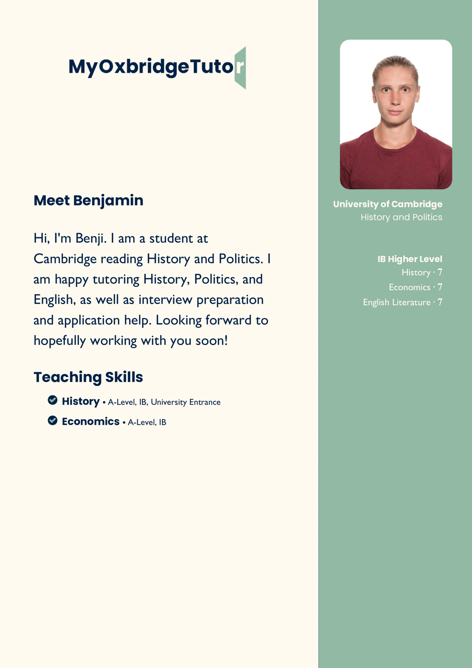 Meet Benjamin
